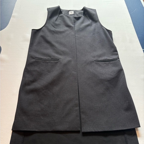 CAbi Charcoal Gray Sleeveless Vest - Picture 1 of 6